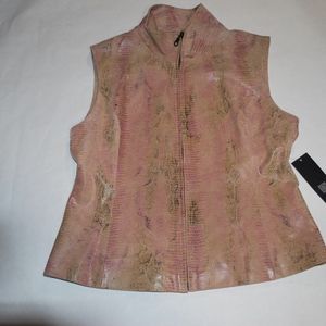 Mark Alan Women's Multi Color Leather Vest New Med